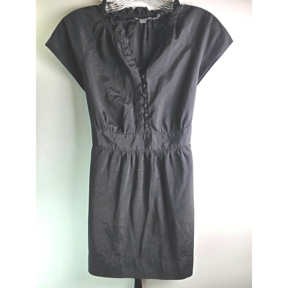 NWT Apt. 9 - Black satiny dressy top,‎ ties in back, M Petite